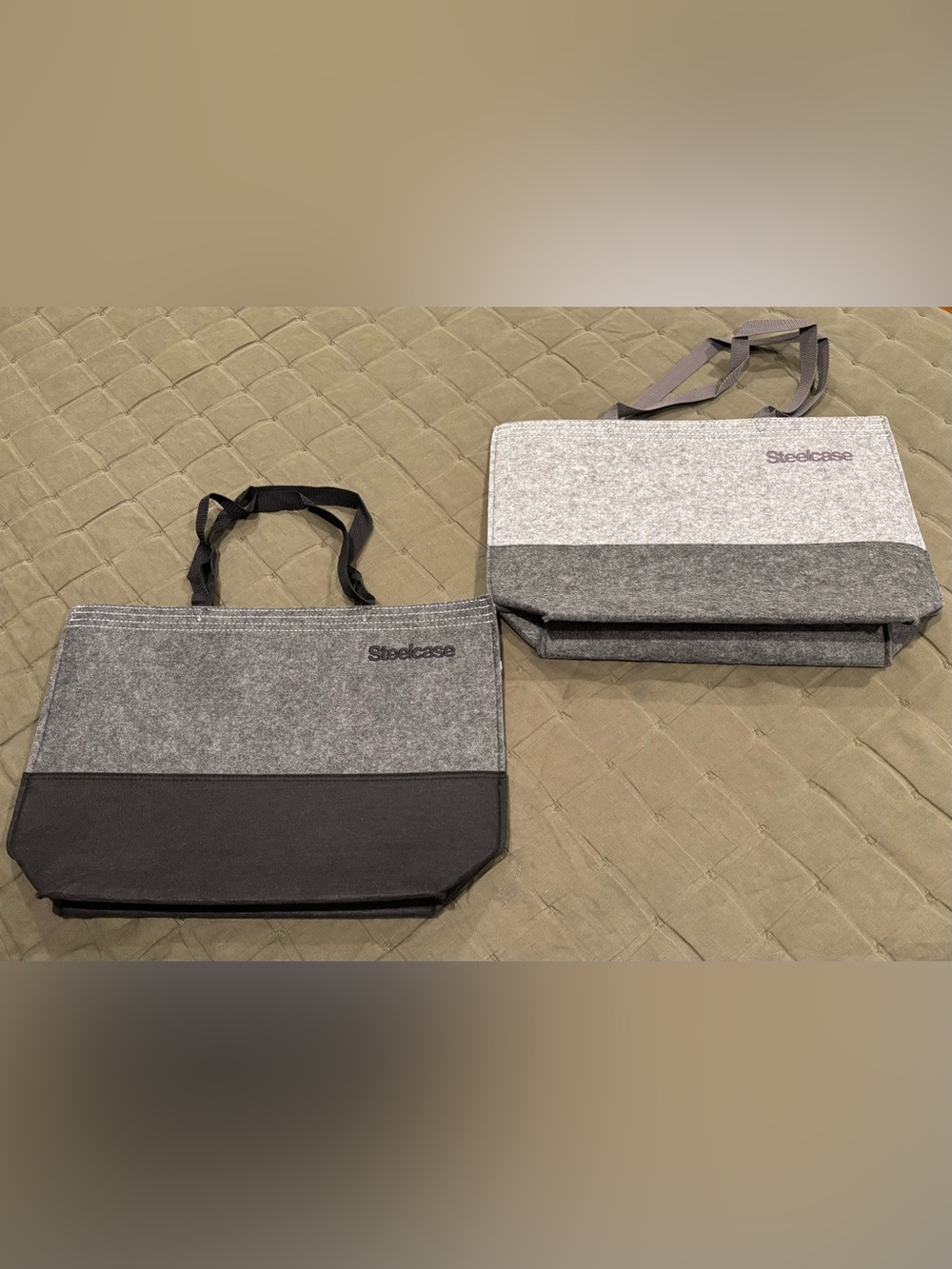 Two-Tone Gray Messenger Bag for Men